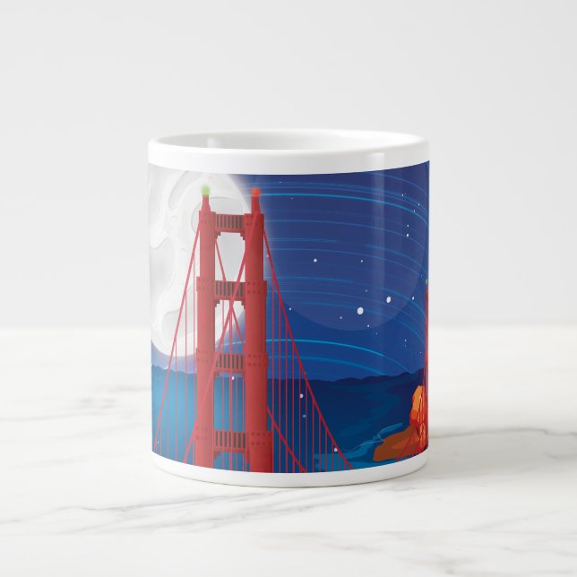 Caneca De Café Grande Ponte Golden Gate de São Francisco (Frente)