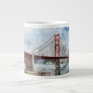 Caneca De Café Grande Ponte ouro Gate