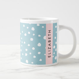 Caneca De Café Grande Pontos Dalmáticos Azuis, Pontos Dalmáticos, Seu No