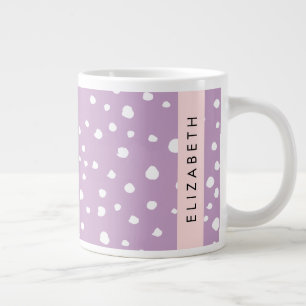 Caneca De Café Grande Pontos Dalmáticos Lilac, Pontos Dalmáticos, Seu No