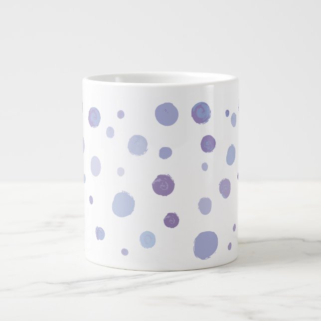 Caneca De Café Grande pontos pintados à mão (Frente)
