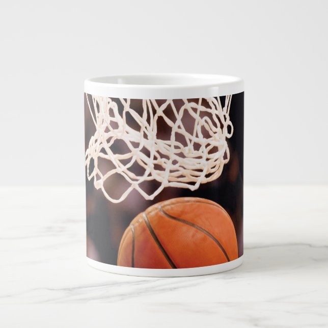Caneca De Café Grande Pontuação de Basquete (Frente)