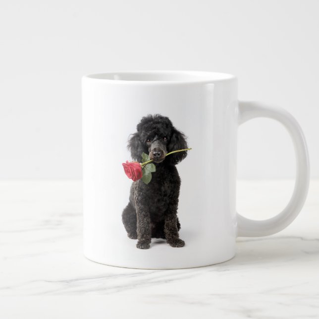 Caneca De Café Grande Poodle Love (Direita)