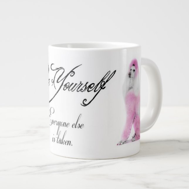 Caneca De Café Grande Poodle Mug (Frente Esquerda)