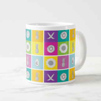 Caneca De Café Grande Pop Art Botânico e Fruta Specialty Mug