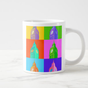Caneca De Café Grande Pop Art Neon Big Ben