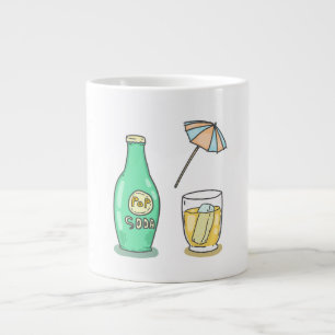 Caneca De Café Grande Pop de Verão Soda Vibes - Boca de Cartoon Bonita