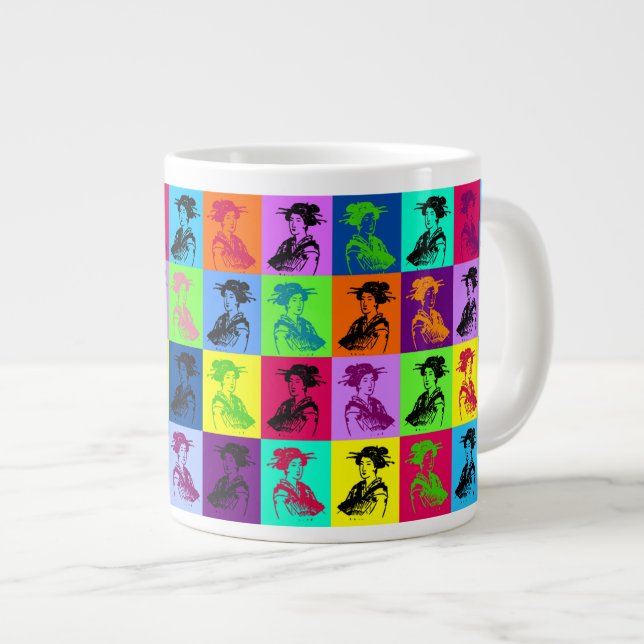 Caneca De Café Grande Pop Geishas (Frente Esquerda)