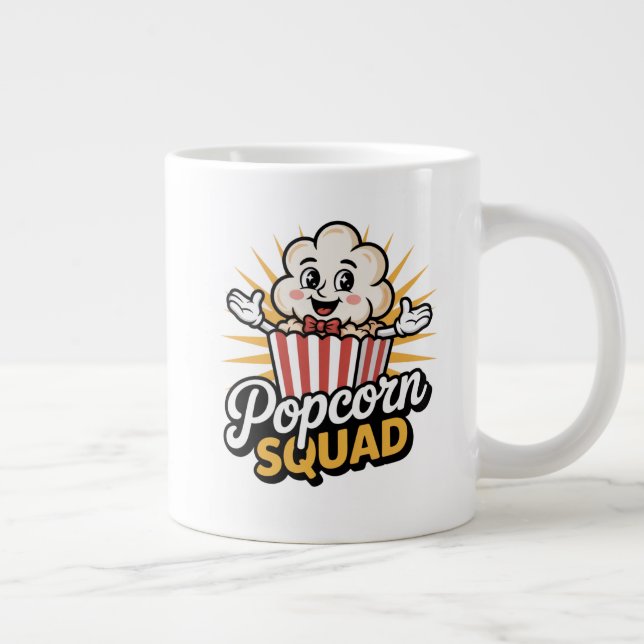 Caneca De Café Grande Popcorn Squad (Direita)