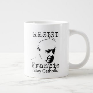 Caneca De Café Grande Pope Coffee Mug. Frances resistentes continuam cat