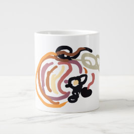 Caneca De Café Grande Pôr do sol de abóbora Outono fofo