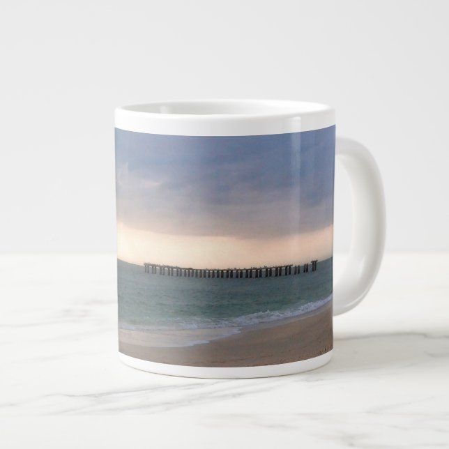Caneca De Café Grande Pôr do sol na Ilha Gasparilla (Frente Esquerda)