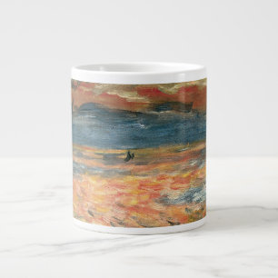 Caneca De Café Grande Pôr do sol no mar de Pierre Renoir, Arte Fino Anti