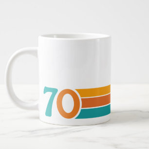 Caneca De Café Grande Pôr do sol retrô 70