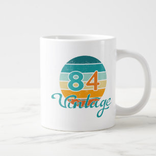 Caneca De Café Grande Pôr do Sol Retro 84 Vintage Desgastado
