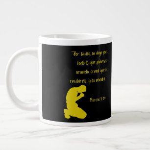 Caneca De Café Grande "Por tanto, os digo o que fazer o que pidiereis or