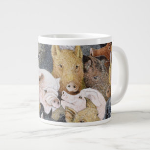 Caneca De Café Grande Porcos abundante