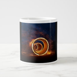 Caneca De Café Grande Portal Espacial Tubular Abre em Meio a Faíscas