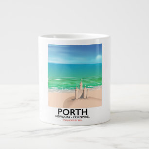 Caneca De Café Grande Porth Newquay Sandcastle viagem