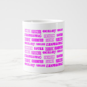 Caneca De Café Grande Positivos Legal de Design Moderno Rosa 4 Avós