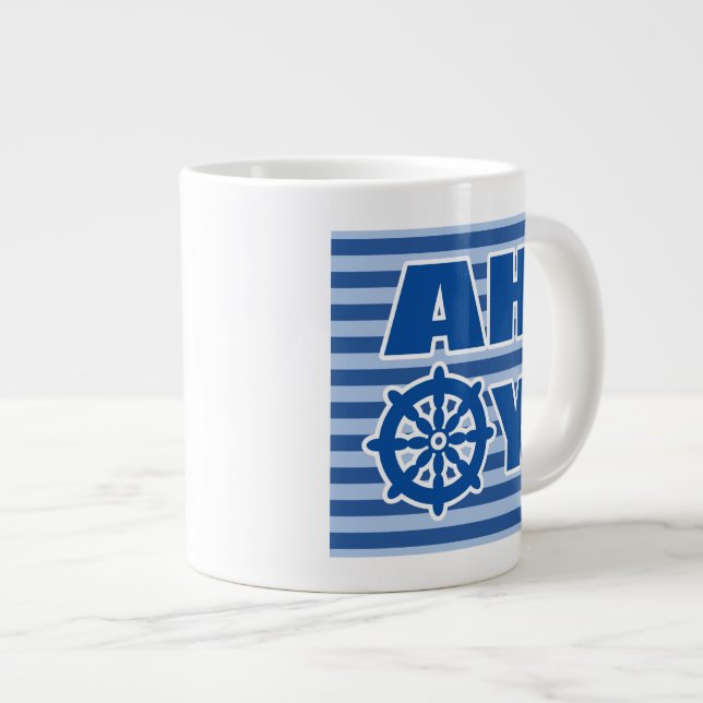 Caneca De Café Grande Poster de Ahoy Nursery (Frente Esquerda)