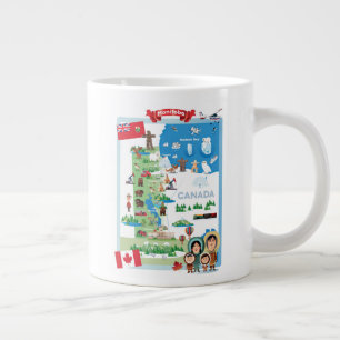 Caneca De Café Grande Poster de desenho de Manitoba Canada