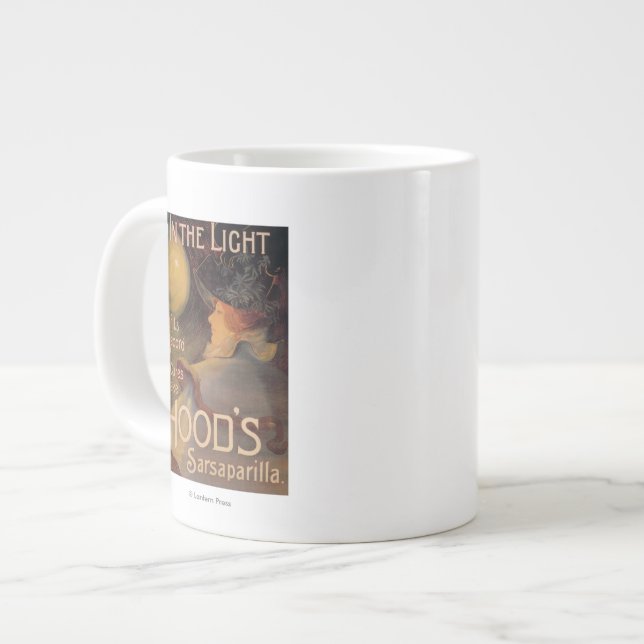 Caneca De Café Grande Poster de Promocional de Sarsaparilla de Hood (Frente Esquerda)