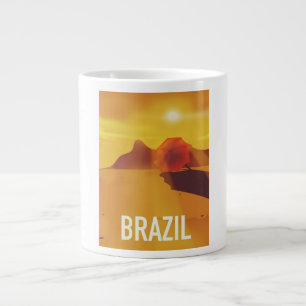 Caneca De Café Grande Poster de viagens Brasil