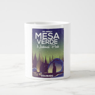 Caneca De Café Grande poster de viagens de acampamento do Parque Naciona