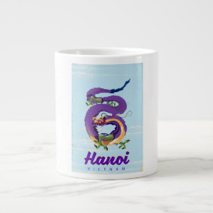 Caneca De Café Grande Poster de viagens de dragão de safra Vietnã Hanoi