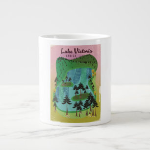 Caneca De Café Grande Poster de viagens do Lago Vitória