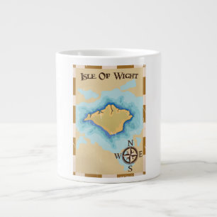 Caneca De Café Grande poster de viagens do mapa do tesouro da ilha de pe