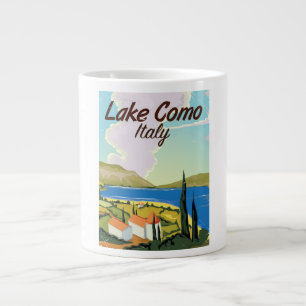 Caneca De Café Grande Poster de viagens Lake Como Itália