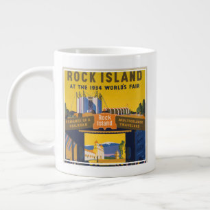 Caneca De Café Grande Poster vintage para a Feira Mundial de Chicago de 