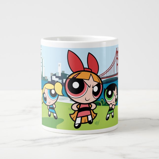 Caneca De Café Grande Powerpuff Girls Super Fierce (Frente)