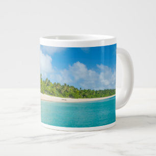 Caneca De Café Grande Praia com palmeiras, Tonga