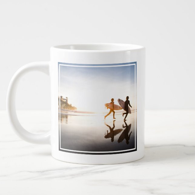 Caneca De Café Grande Praia de Oceanside (Esquerda)