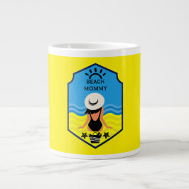 Caneca De Café Grande Praia de Verão Essencial