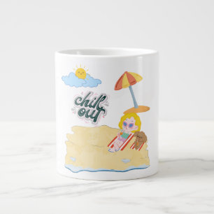 Caneca De Café Grande praia fofa