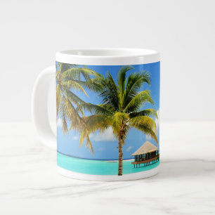 Caneca De Café Grande Praias Tropicais Ilha e laguna, Maldivas