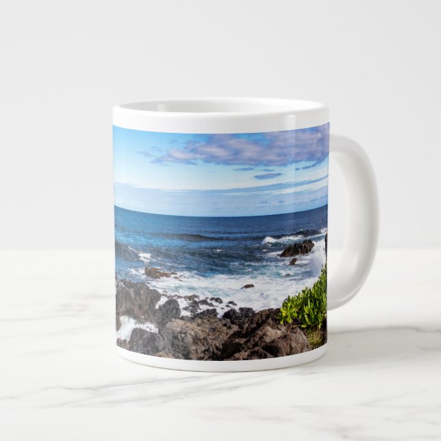 Caneca De Café Grande Praias Tropicais | Parque Nacional de Haleakala Ma (Frente Esquerda)