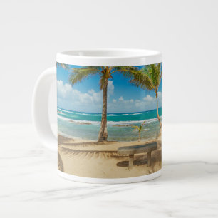 Caneca De Café Grande Praias Tropicais Praia de Kuau Cove, Maui Hawaii