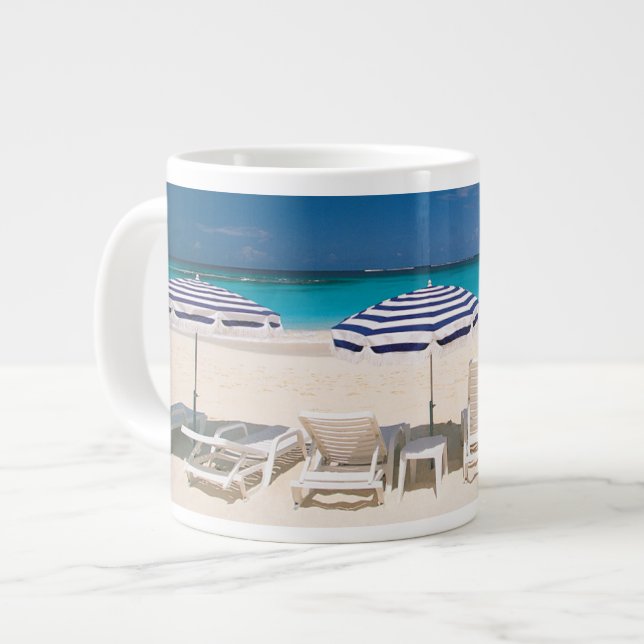Caneca De Café Grande Praias Tropicais | Praia Tropical Anguila (Frente Esquerda)
