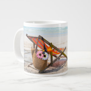 Caneca De Café Grande Praias Tropicais Presidente da praia em areia