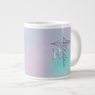 Caneca De Café Grande Prata Como RN Caduceus