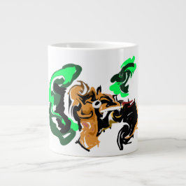 Caneca De Café Grande Prazer de inverno do lobo