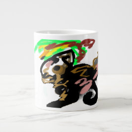 Caneca De Café Grande Prazer de outono do lobo