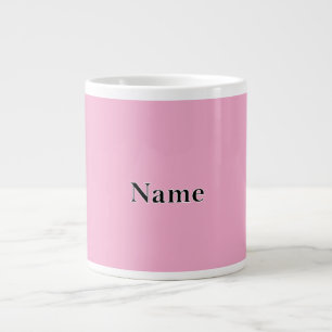 Caneca De Café Grande Precioso Rosa Personalizar com Nome