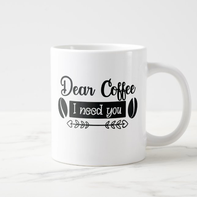 Caneca De Café Grande Preciso Do Café! (Direita)