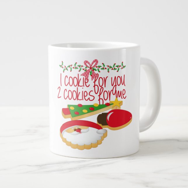 Caneca De Café Grande Presente (adicione suas boas) Jumbo Mug (Frente Esquerda)
